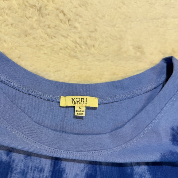 KORI AMERICA size large blue tie-dyed - Picture 3 of 6